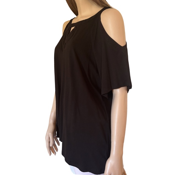 Michael Kors Cold Shoulder Top Blouse Tank Tunic Cut Out - Picture 5 of 11